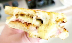 Conner Cooks Brie and Prosciutta Grilled Cheese