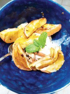 Connor Cooks Baked Apples and Ice Cream